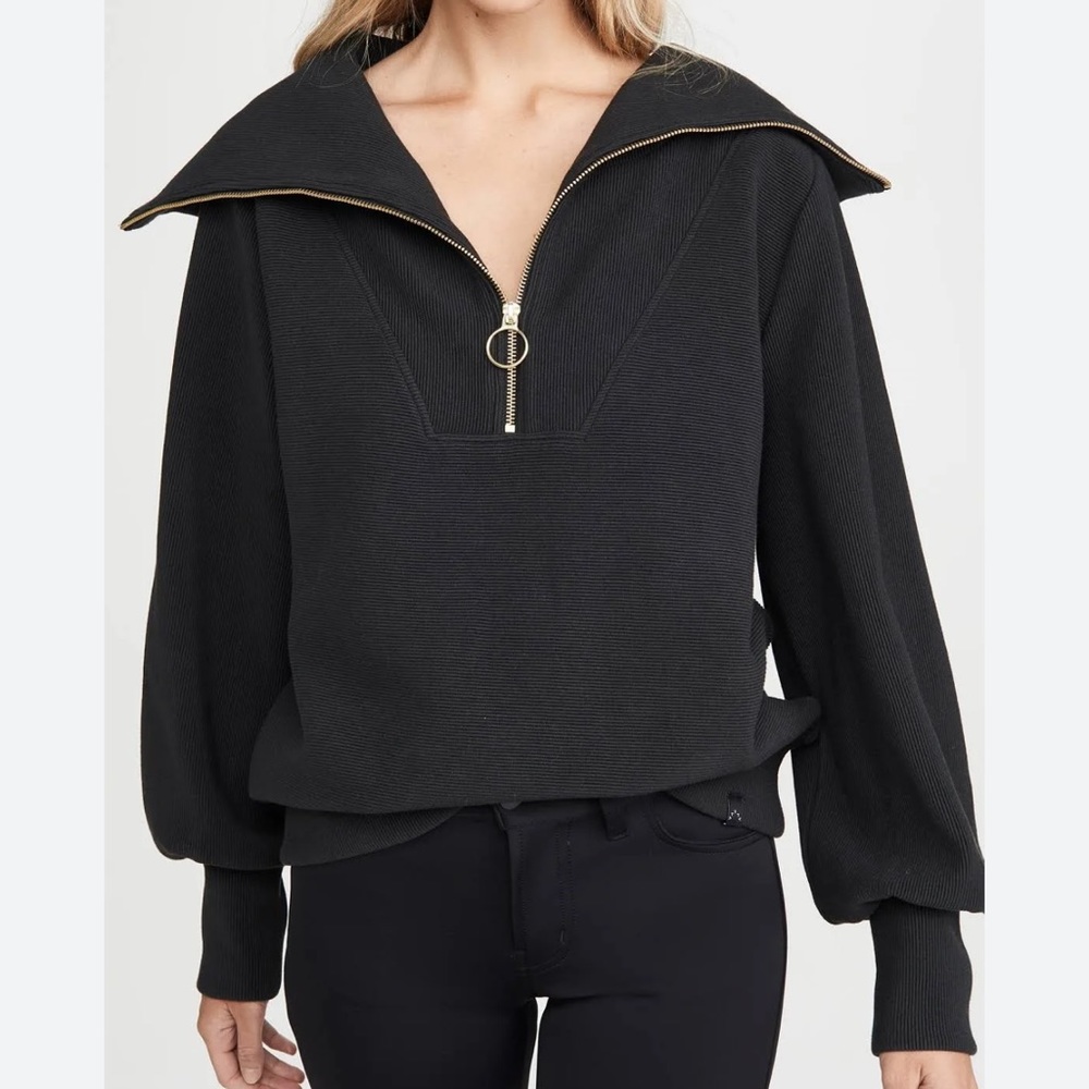 Varley Black Zip-Up Sweatshirt